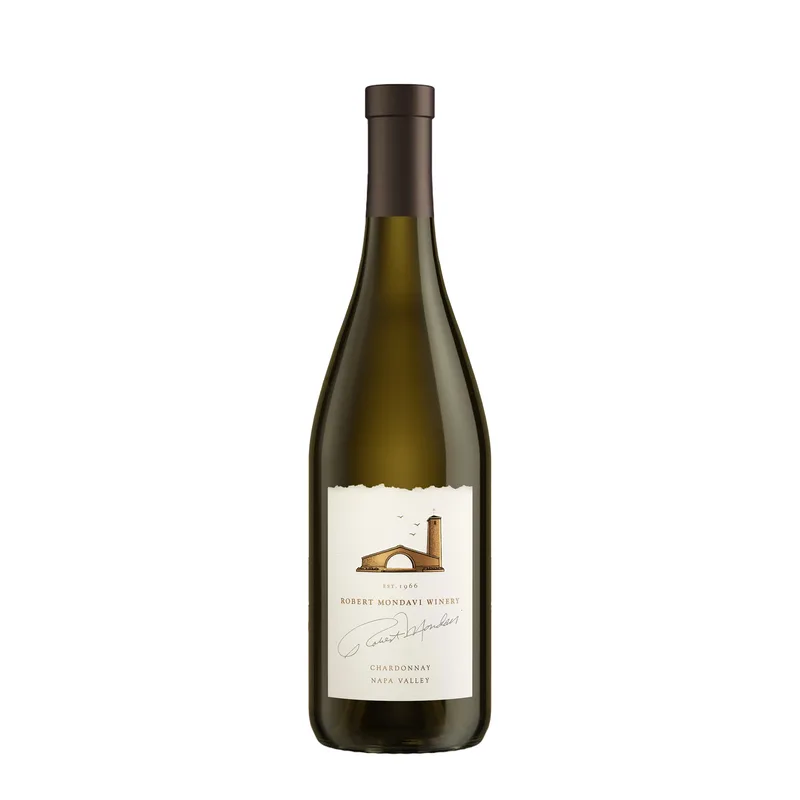 Etched Robert Mondavi Napa Valley Chardonnay Bottle