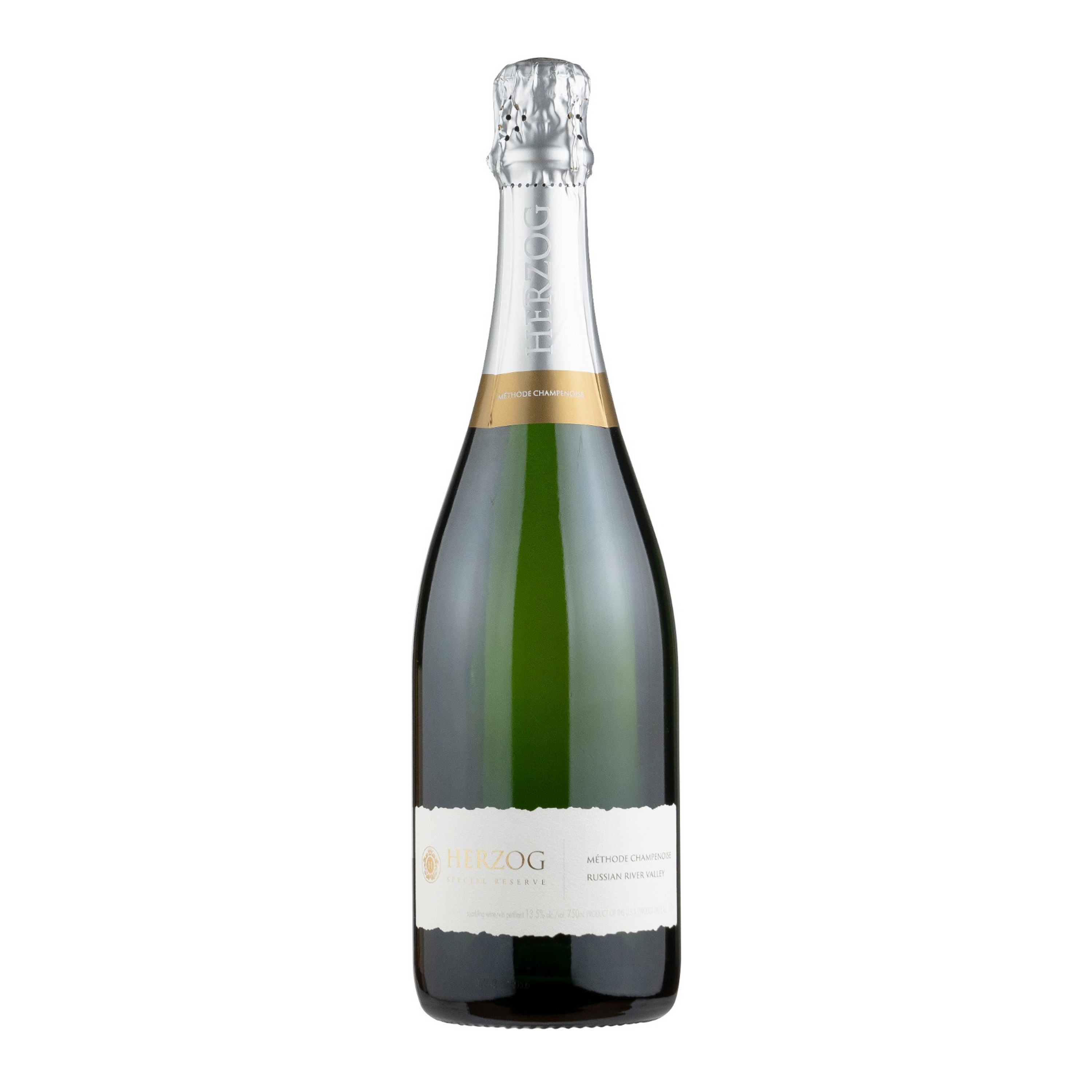 Etched Herzog Special Reserve Kosher Sparkling Wine Bottle