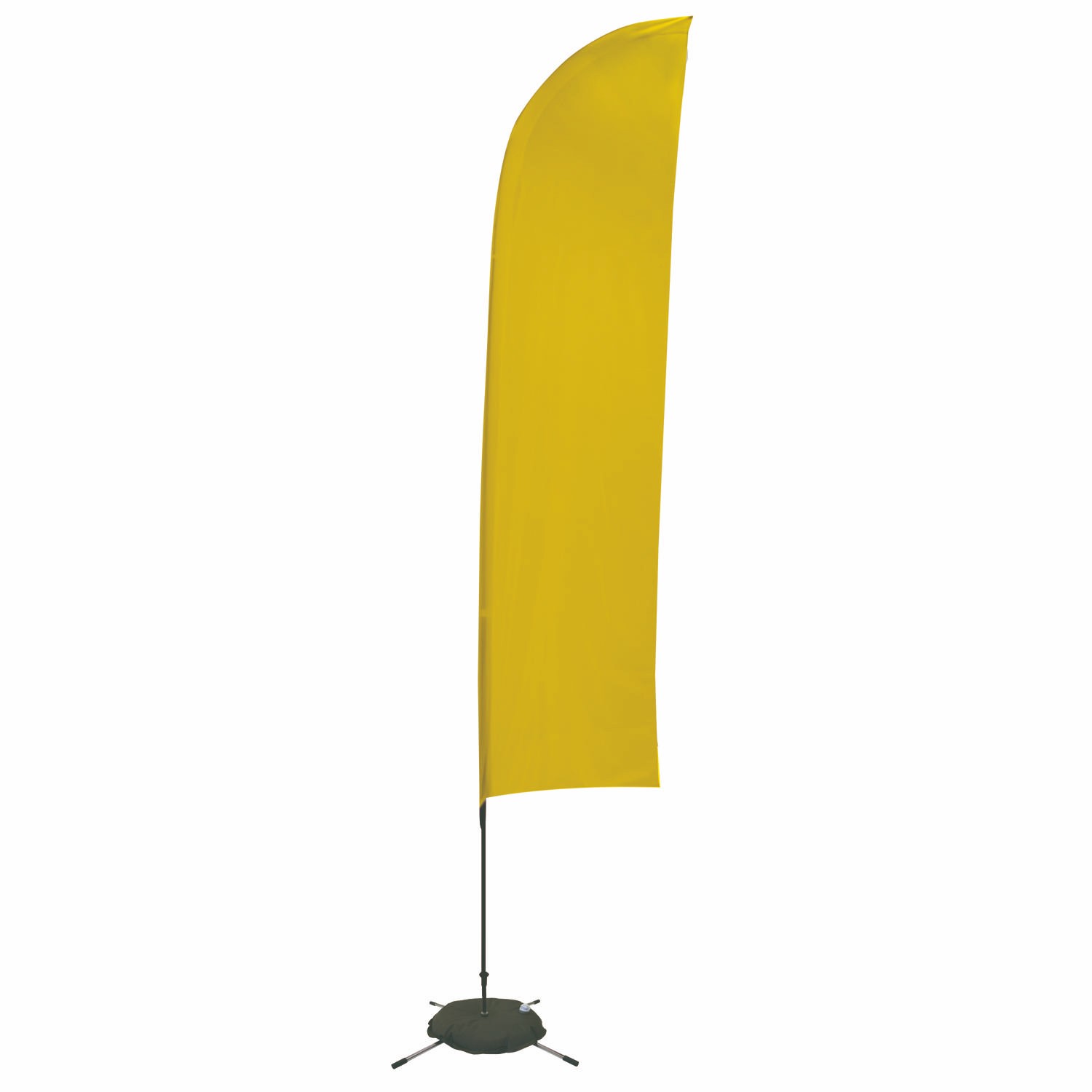 13' Solid-Color Blade Sail Sign Flag, 1-Sided, Scissor Base view 2