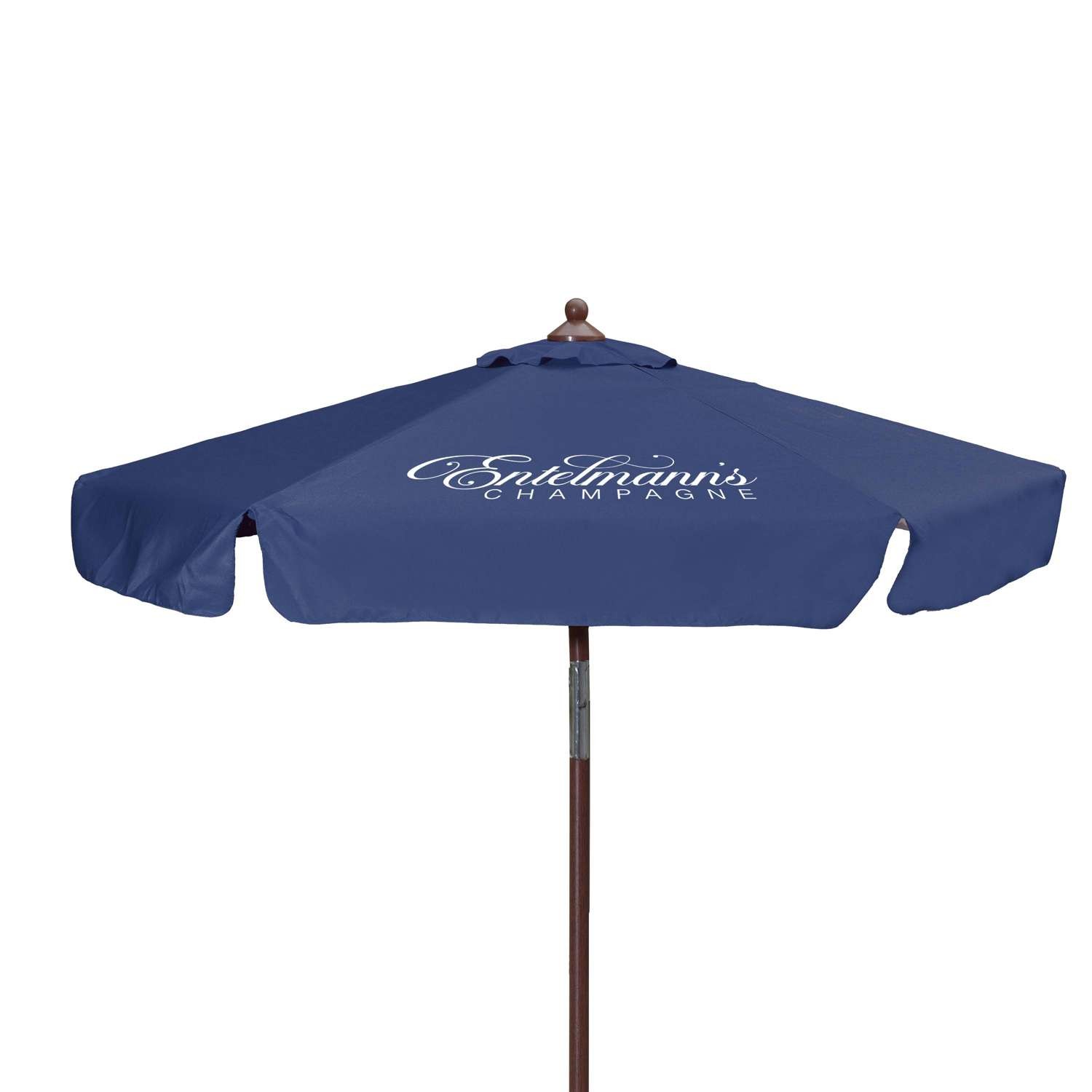 7' Wood Look Tilting Market Umbrella Kit With Valance 1 Imp view 2