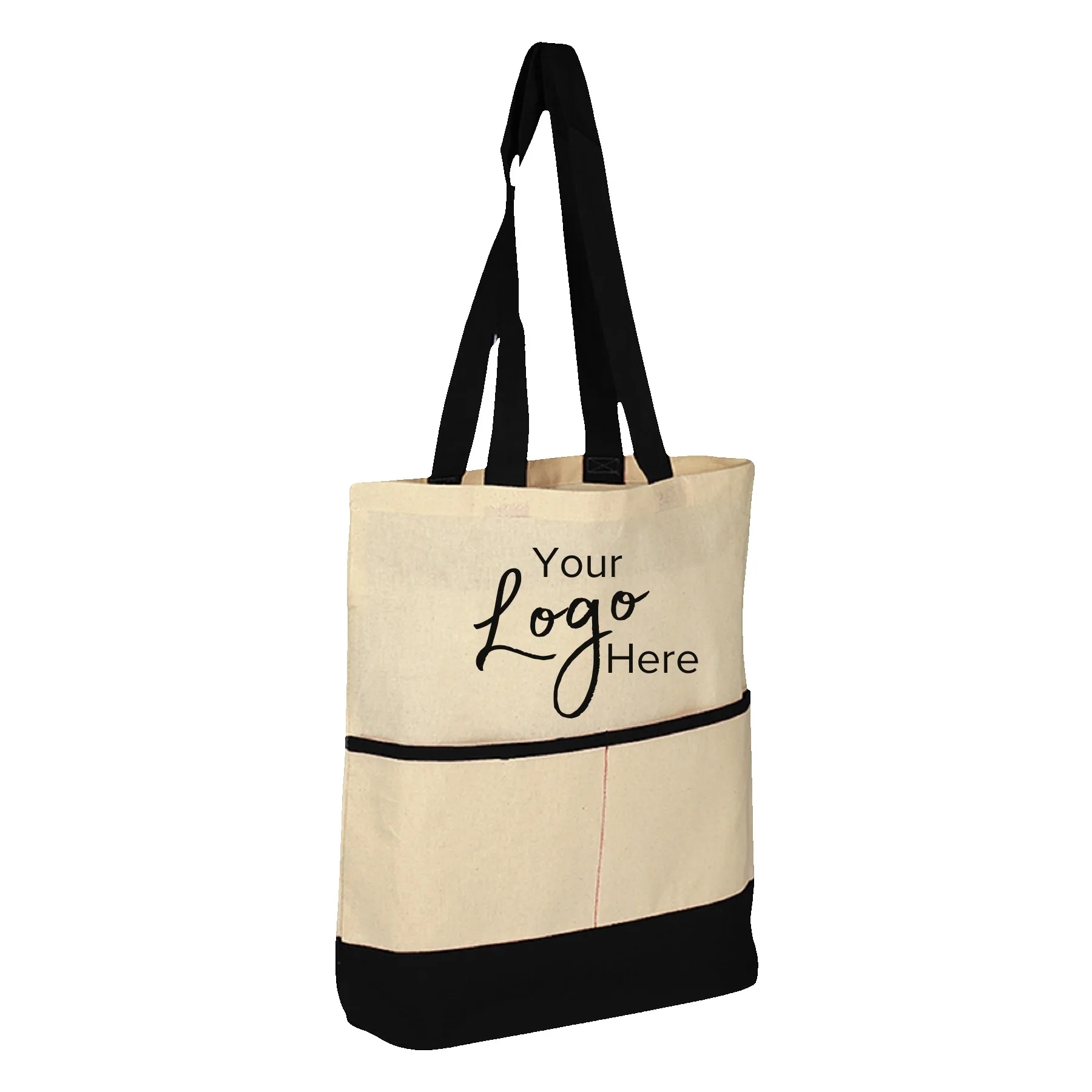 Accent Tote Bag with Pocket & 3" Gusset (16"x17"x3")