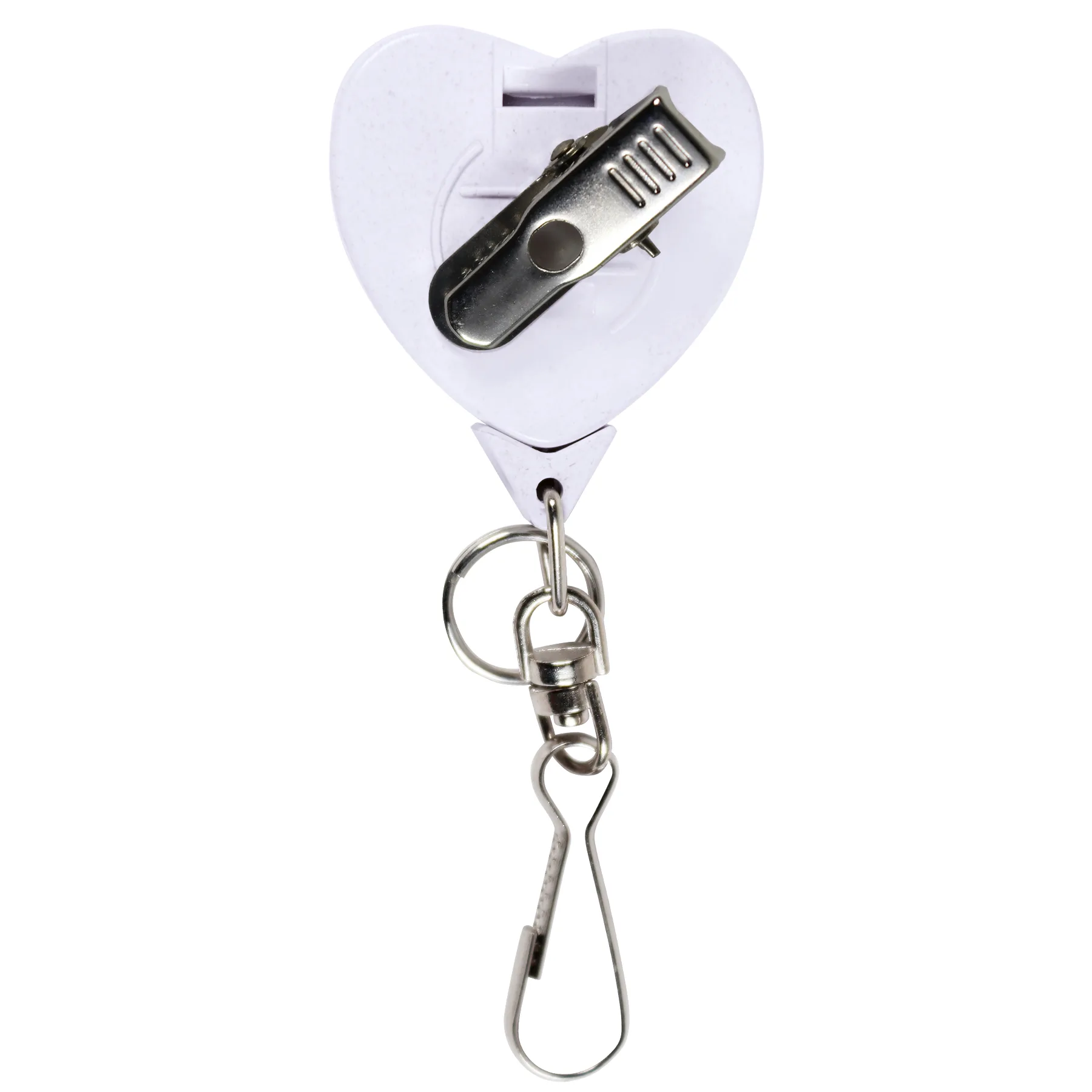 Bamboo Jumbo Heart Retractable Badge Reel view 3