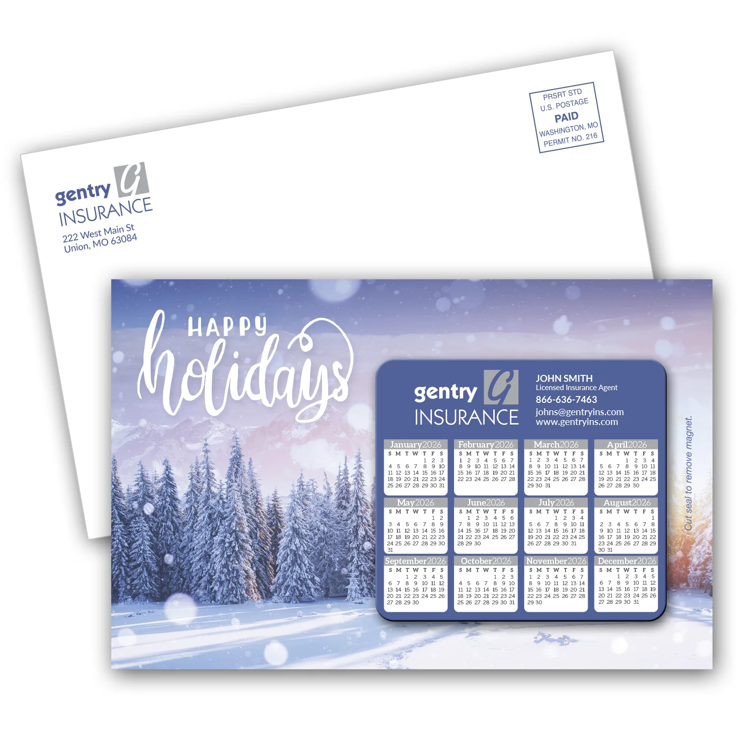 SuperSeal Laminated Card With MC02 Calendar Magnet