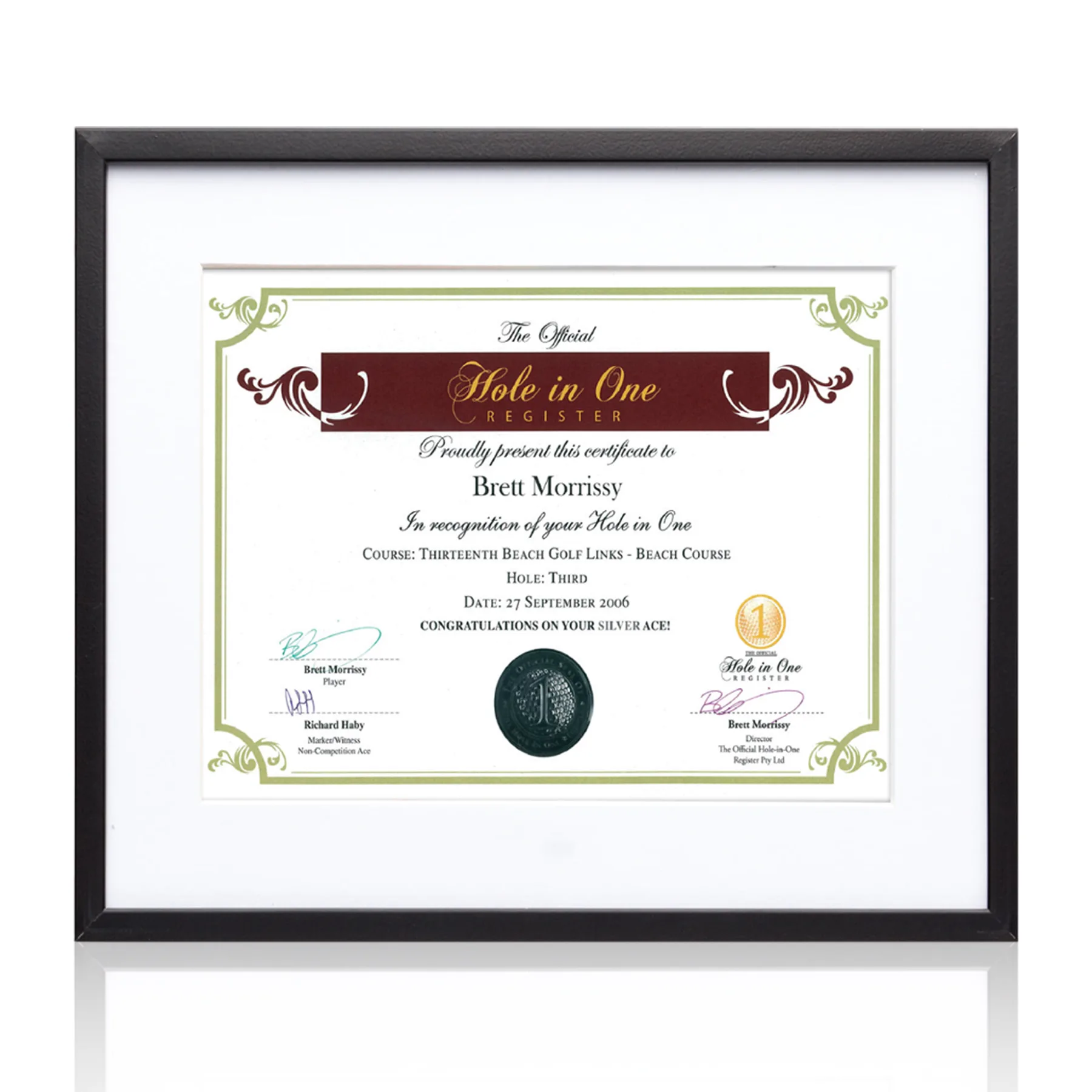 Burnell Certificate Frame — Burnell Certificate Frame