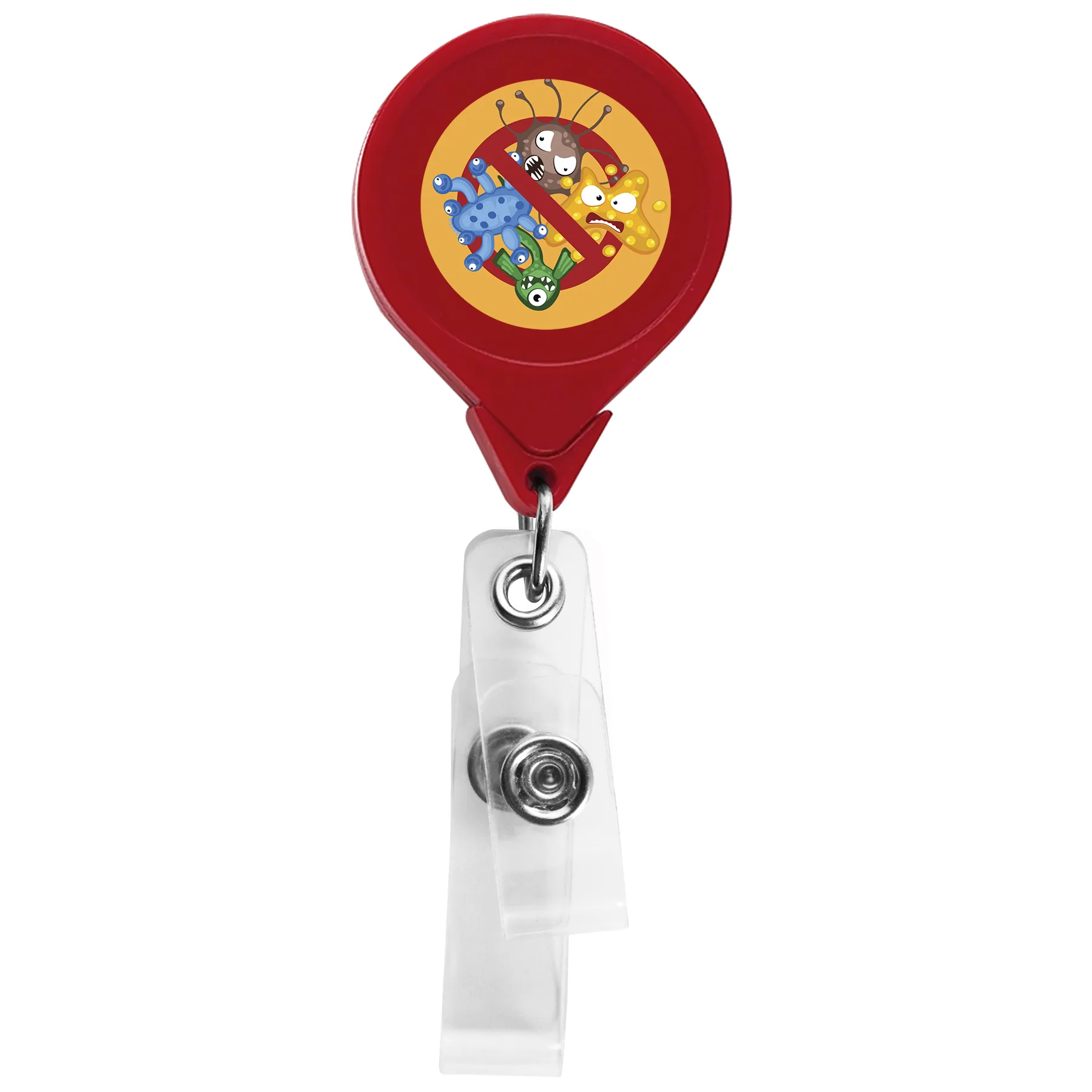 Anti-Microbial Round 2 Strap Retractable Badge Reel view 6