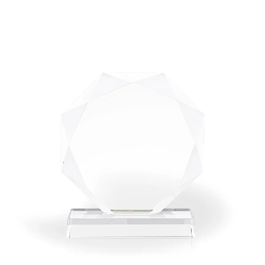 Majestic Octagon Diamond Crystal Award, Large view 2