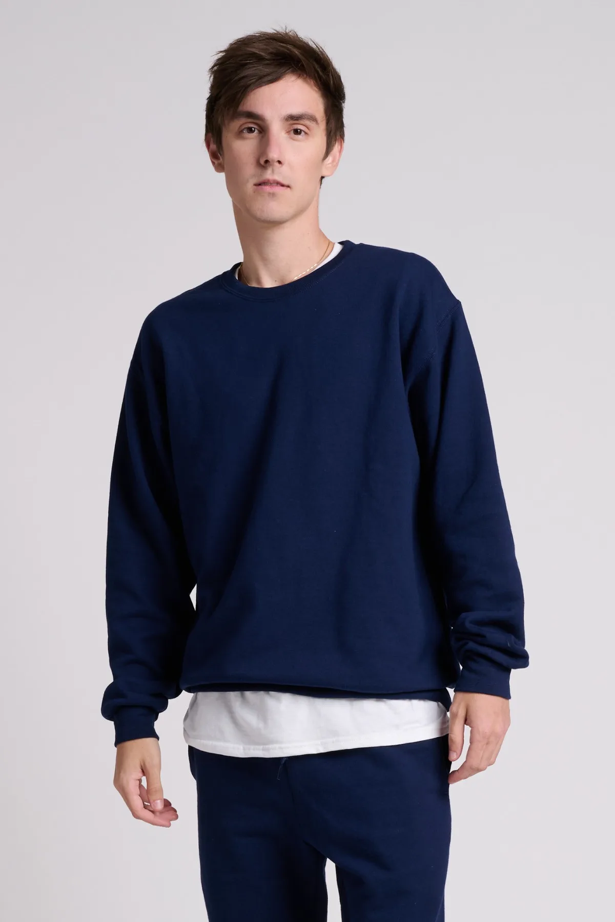 Jerzees Ultimate™ Unisex CVC Ring Spun Crewneck Sweatshirt view 5