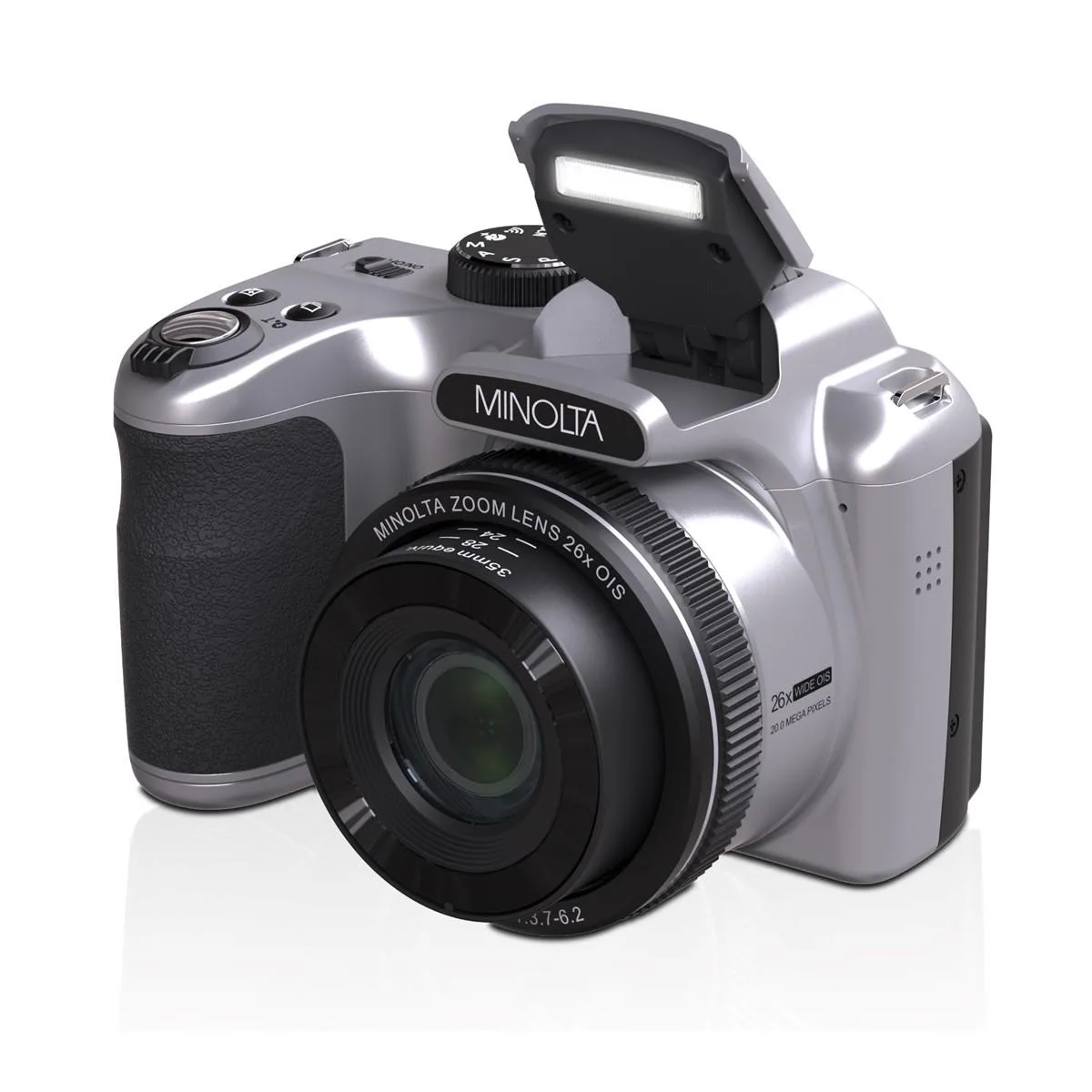Minolta 20Mp Fhd 26X Optical Zoom Bridge Camera - Silver