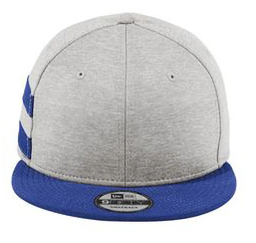 New Era ® Shadow Heather Striped Flat Bill Snapback Cap — Black Shadow Heather/Deep Orange
