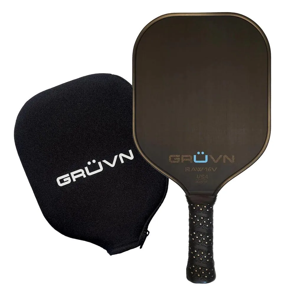 GRUVN Raw-16V Pickleball Paddle Size 15.5'' - Black/Blue