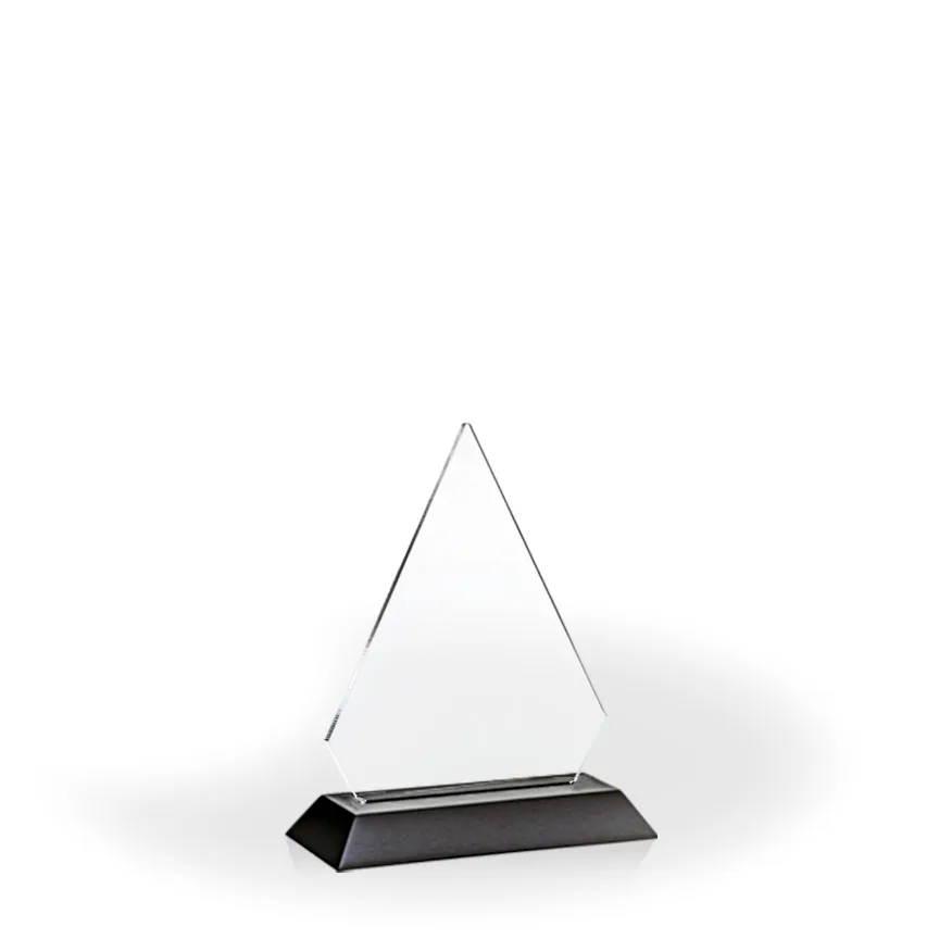 Brilliant Diamond Award with Black Wood Base, Small - UV Print view 2