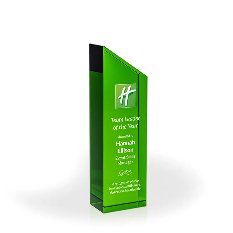 Winslow Green Slant Column, UV Printed