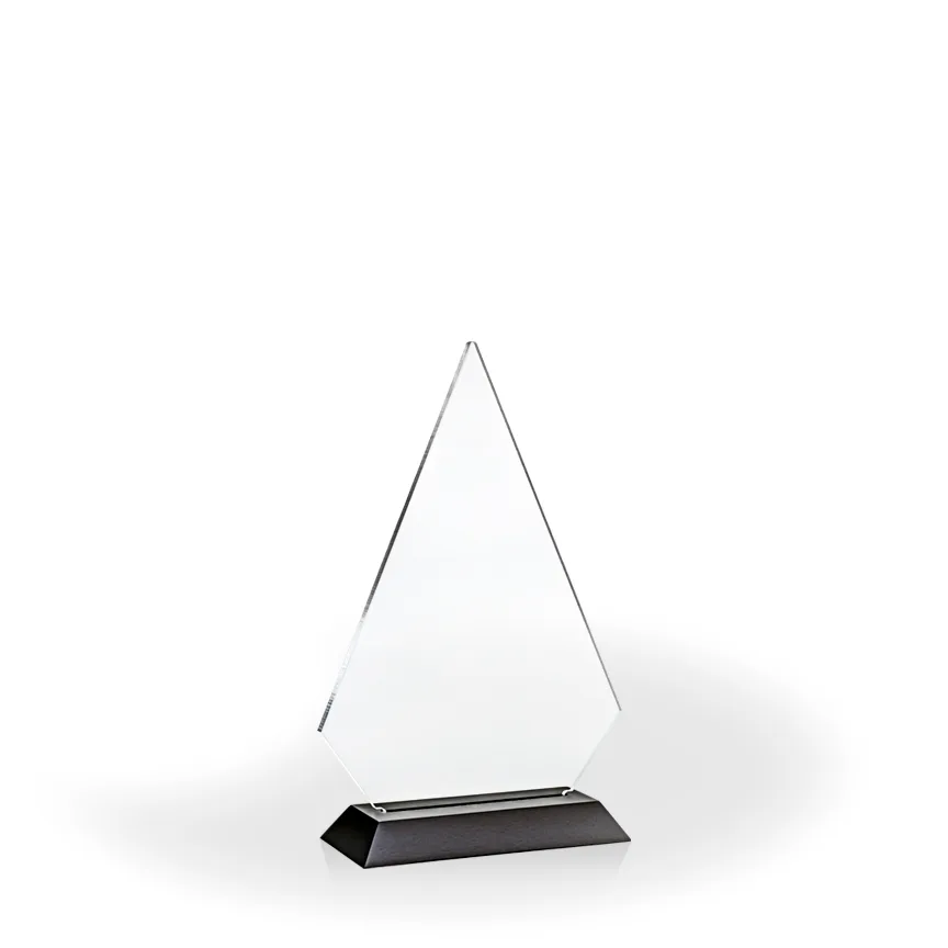 Brilliant Diamond Award with Black Wood Base, Medium - UV Print view 2