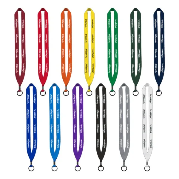 3/4" Polyester Lanyard with Metal Crimp & Split-Ring