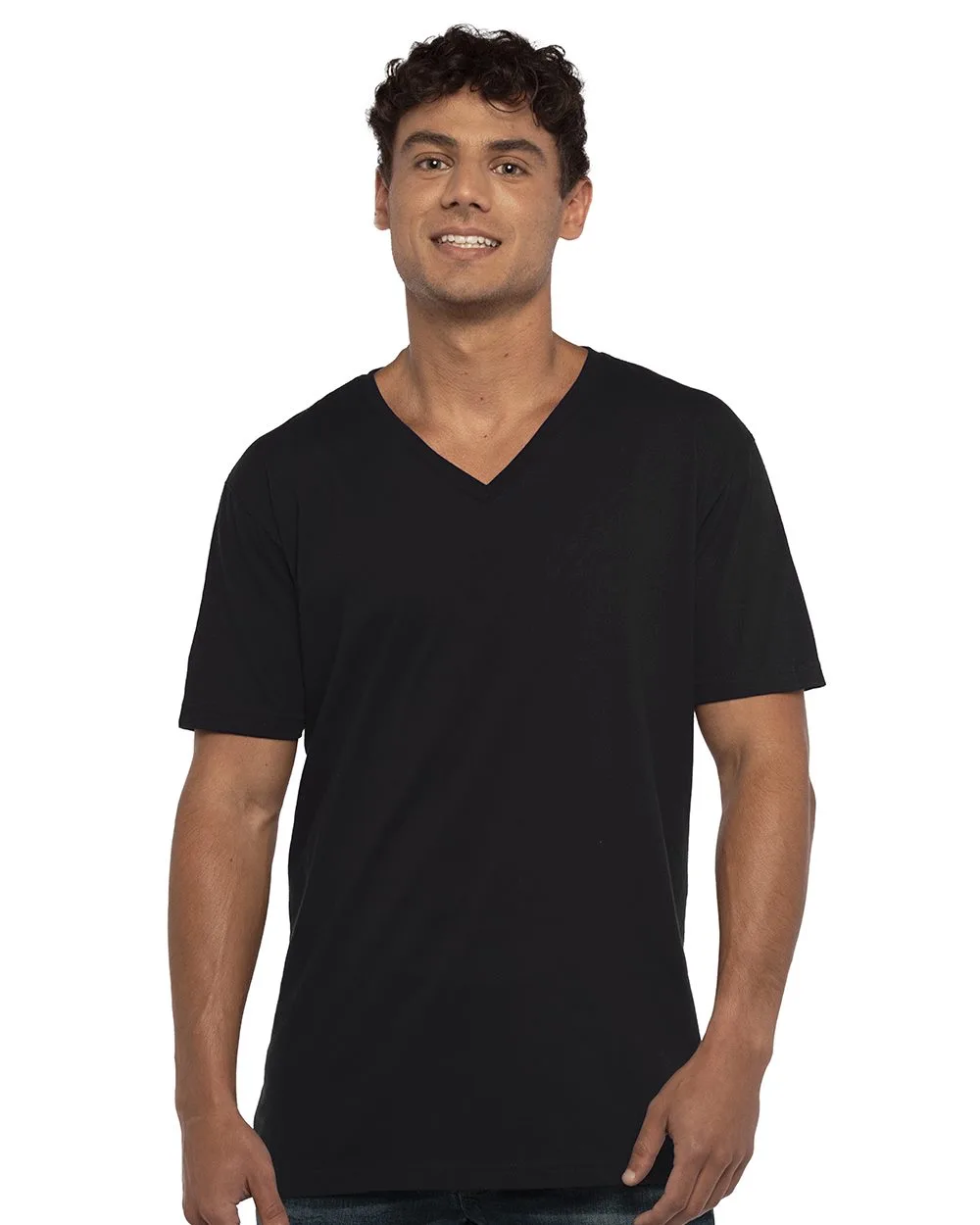 Next Level Apparel® Cotton Short Sleeve V-Neck Shirt view 2