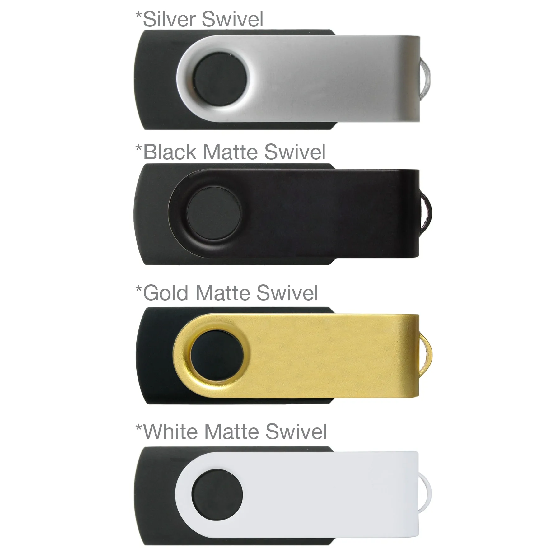 iClick® Gold Swivel USB Flash Drive 16GB view 2