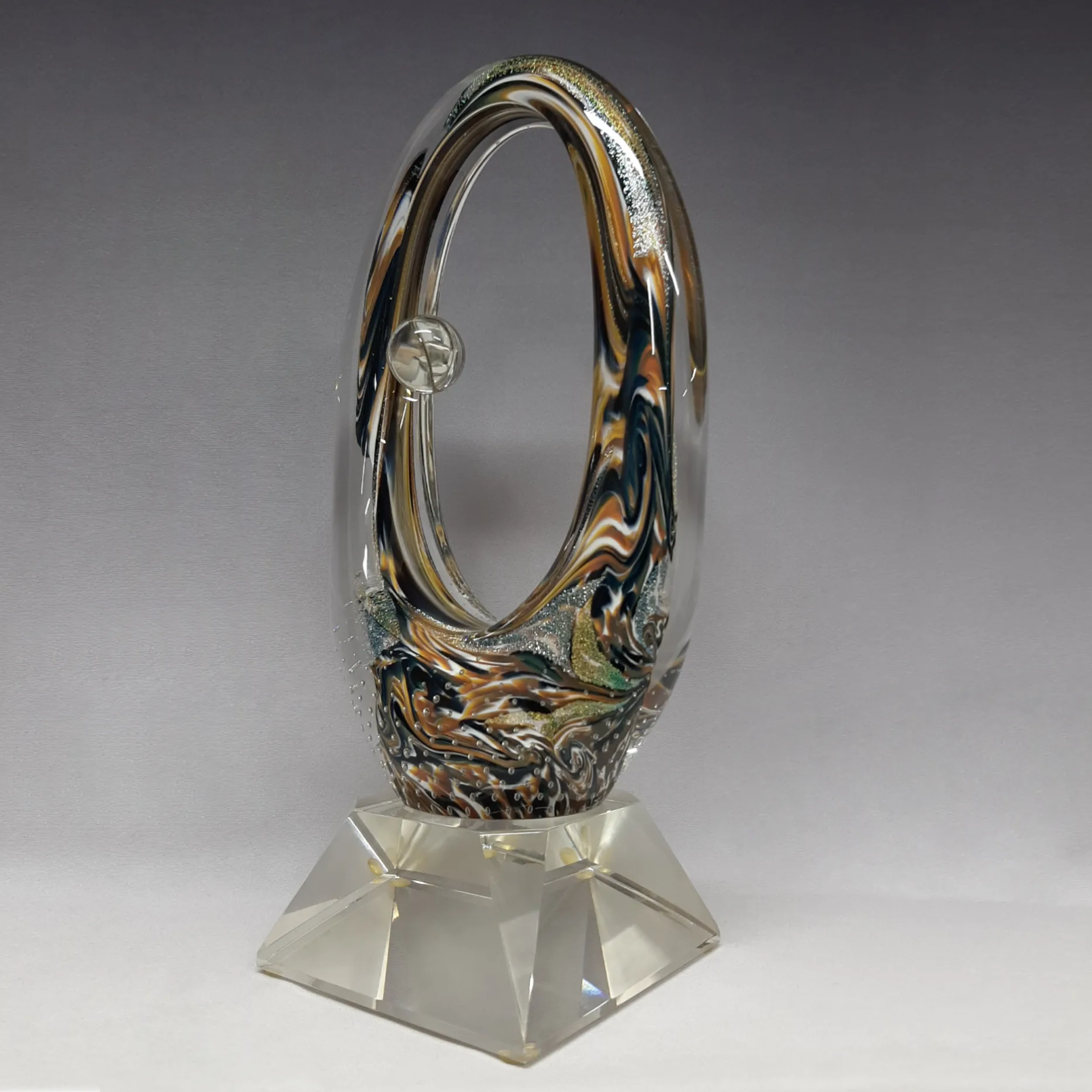 Art Glass Triumph- Dichroic Earth view 2