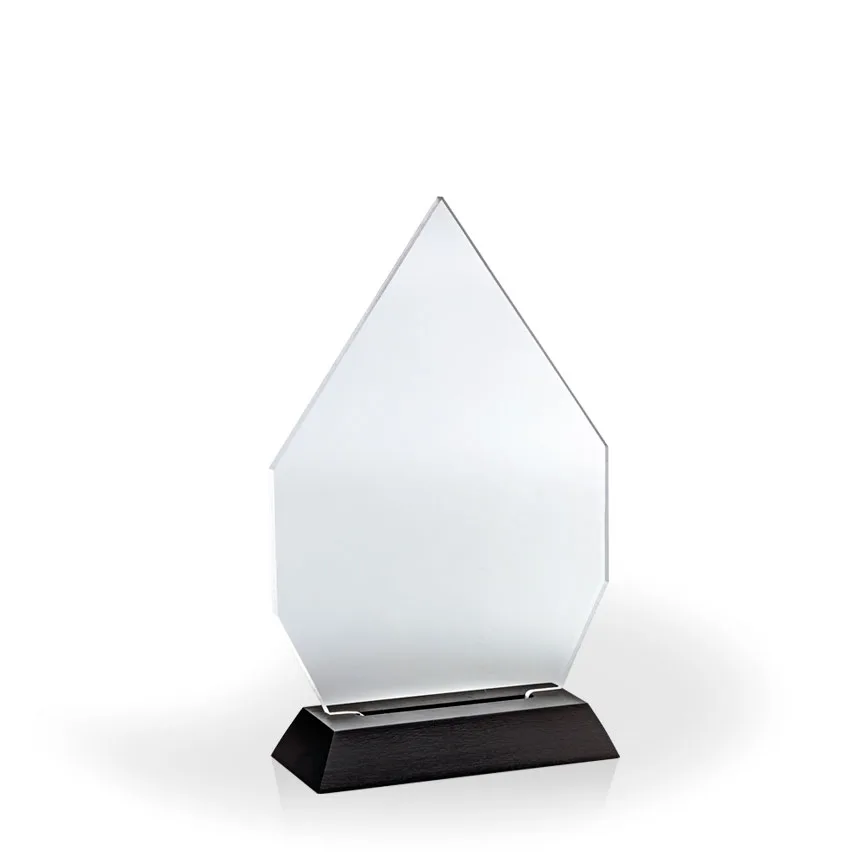 Royal Diamond Award with Black Wood Base, Large - Engraved view 2