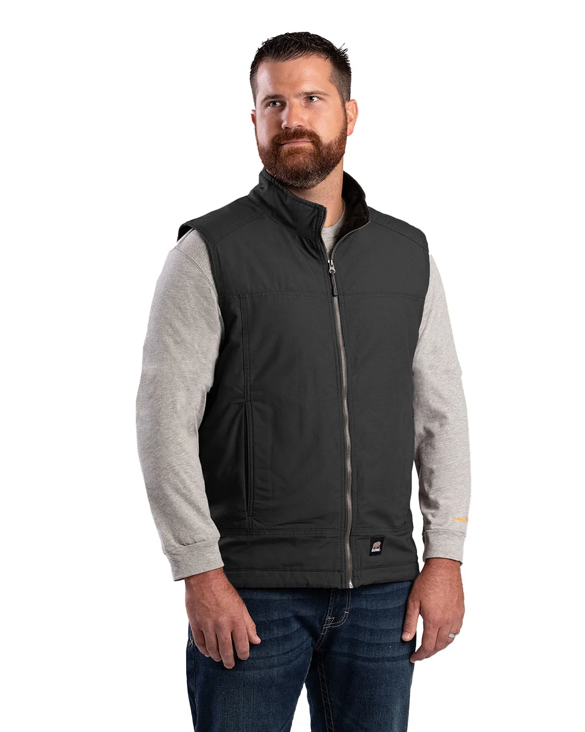 Berne Apparel Men's Heartland Fleece-Lined Ripstop Vest
