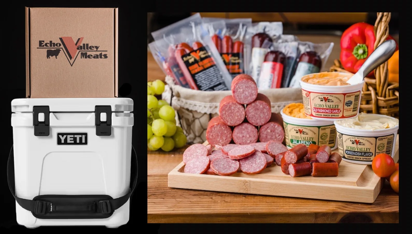 Echo Valley Meats - Sausage, Cheese, & Snack Sticks w/Yeti Roadie 24 2.0 - White view 2