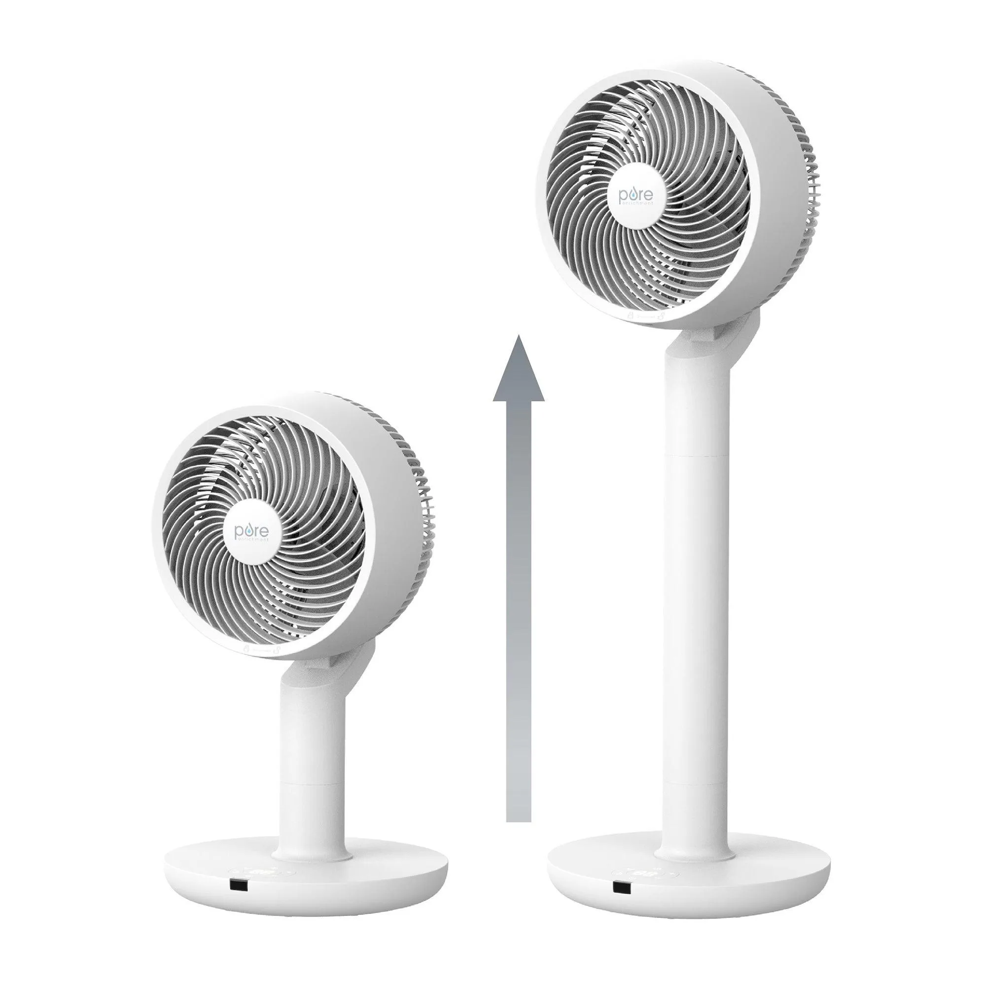 Pure Enrichment 2-In-1 Circulating Floor & Desk Fan
