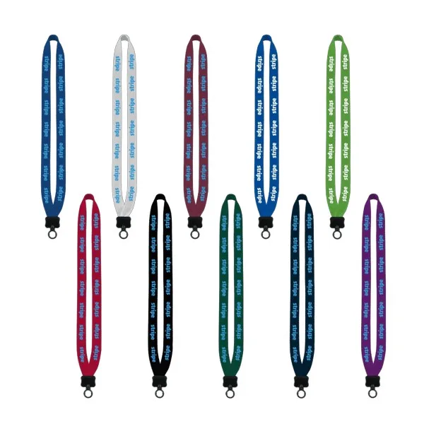 3/4" Cotton Lanyard with Plastic Clamshell & O-Ring
