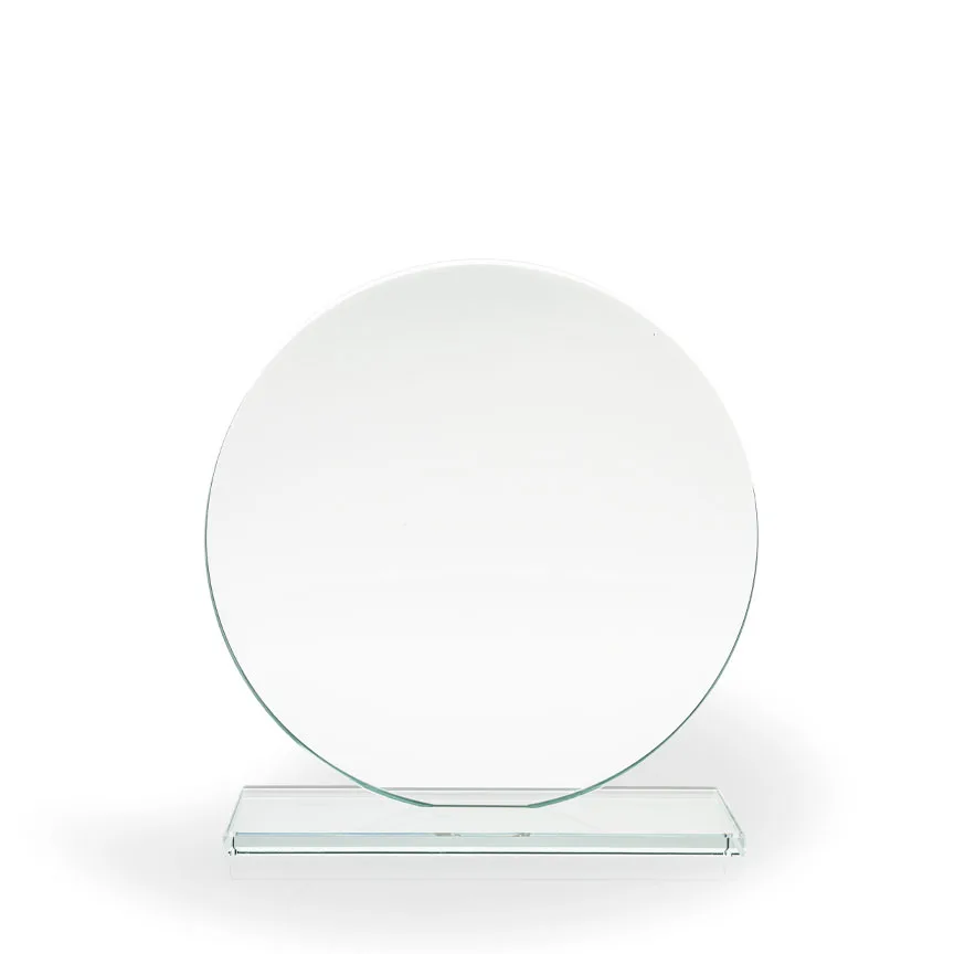 Karla Circle Glass Award, Large - UV Print view 2