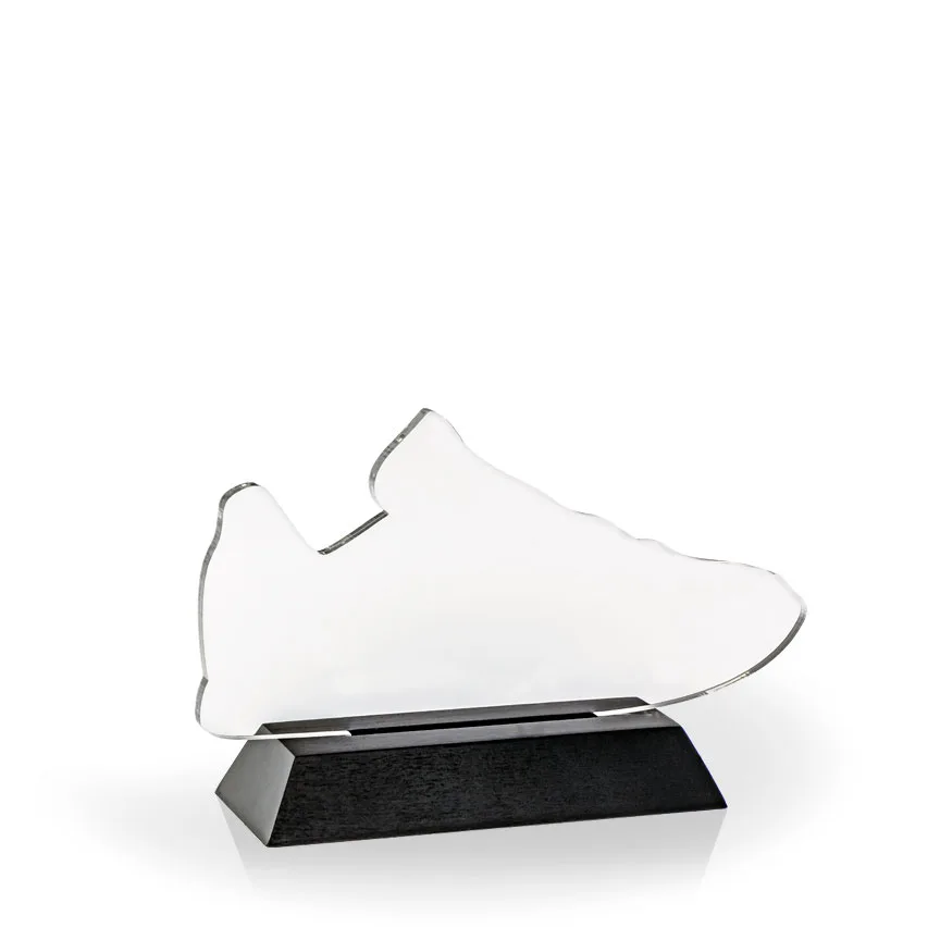 Athletic Shoe Award with Black Wood Base - UV Printed view 2