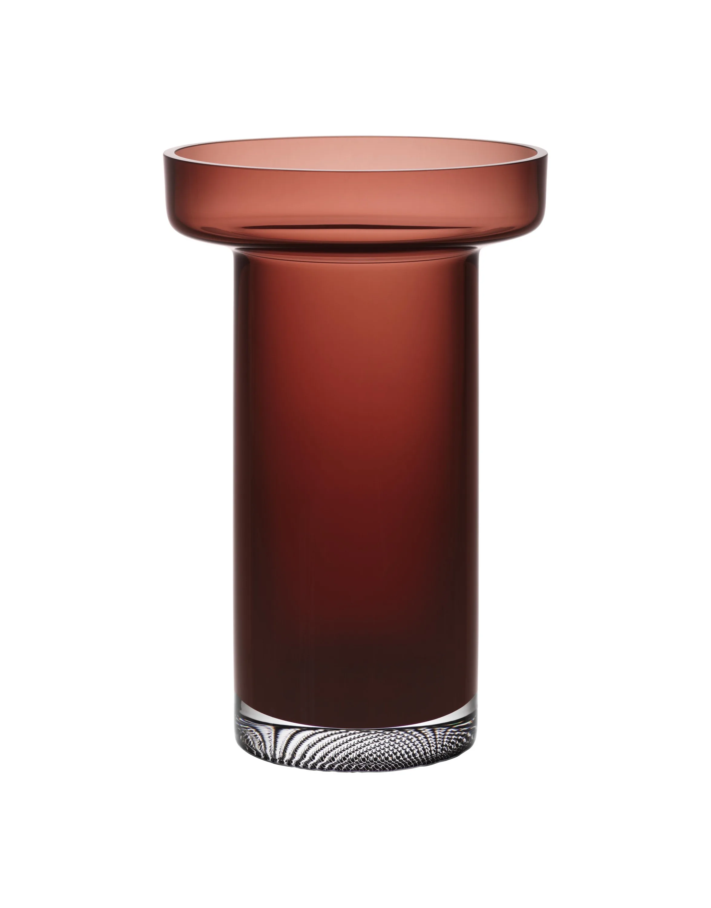 Kosta Boda Limelight Tall Vase Burgundy