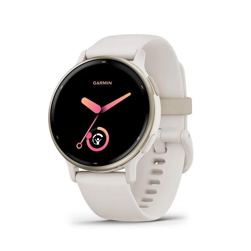 Garmin® Vivoactive 5 Fitness Smartwatch Cream Gold W/ Ivory Silicone Band