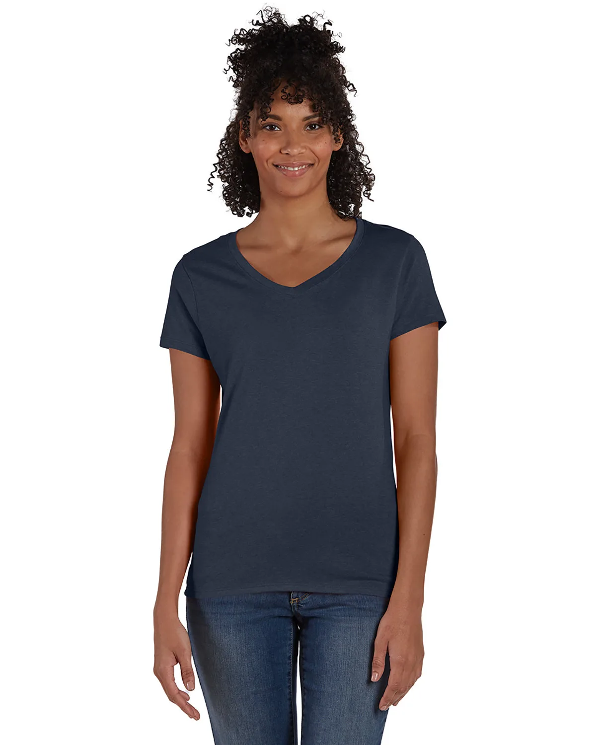 Hanes Printables Ladies' Perfect-T Triblend V-Neck T-shirt view 3