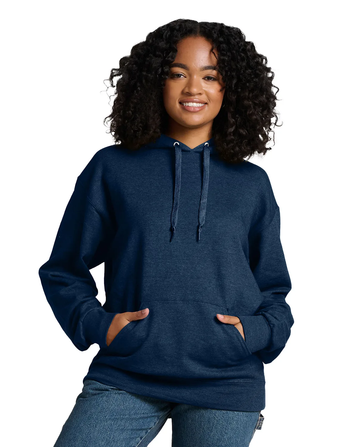 Jerzees Unisex Ultimate™ CVC Ring-Spun Hooded Sweatshirt view 6