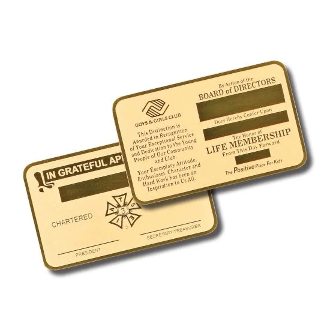 Wallet Card - Brass — Wallet Card - Brass