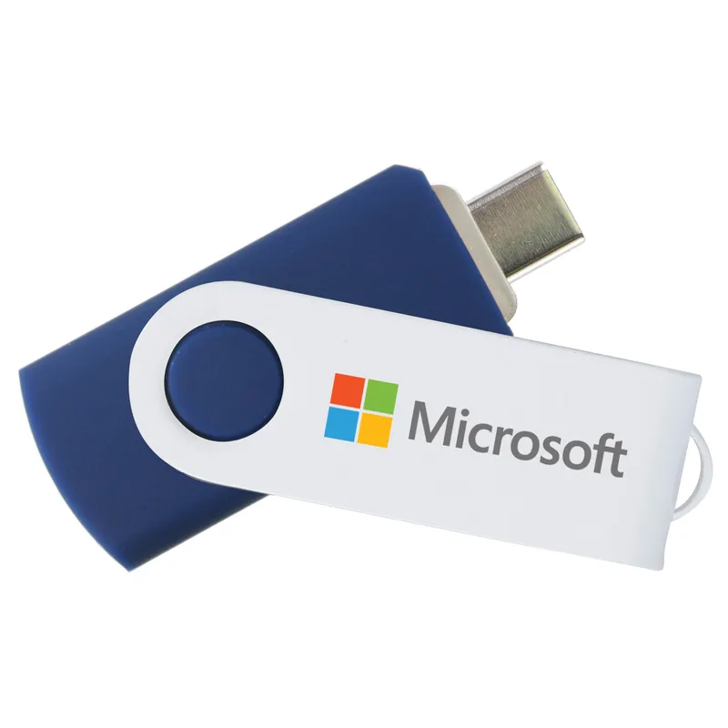 iClick® Type-C White Swivel USB Flash Drive 8GB