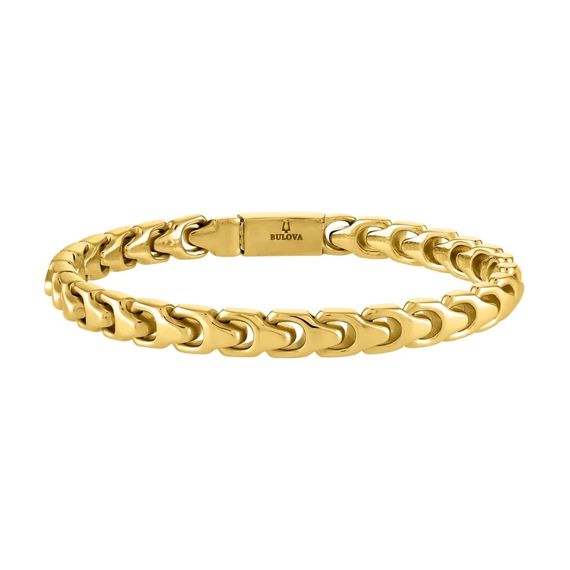 Bulova Jewelry Link™ 6MM Gold Stainless Steel Bracelet - Large