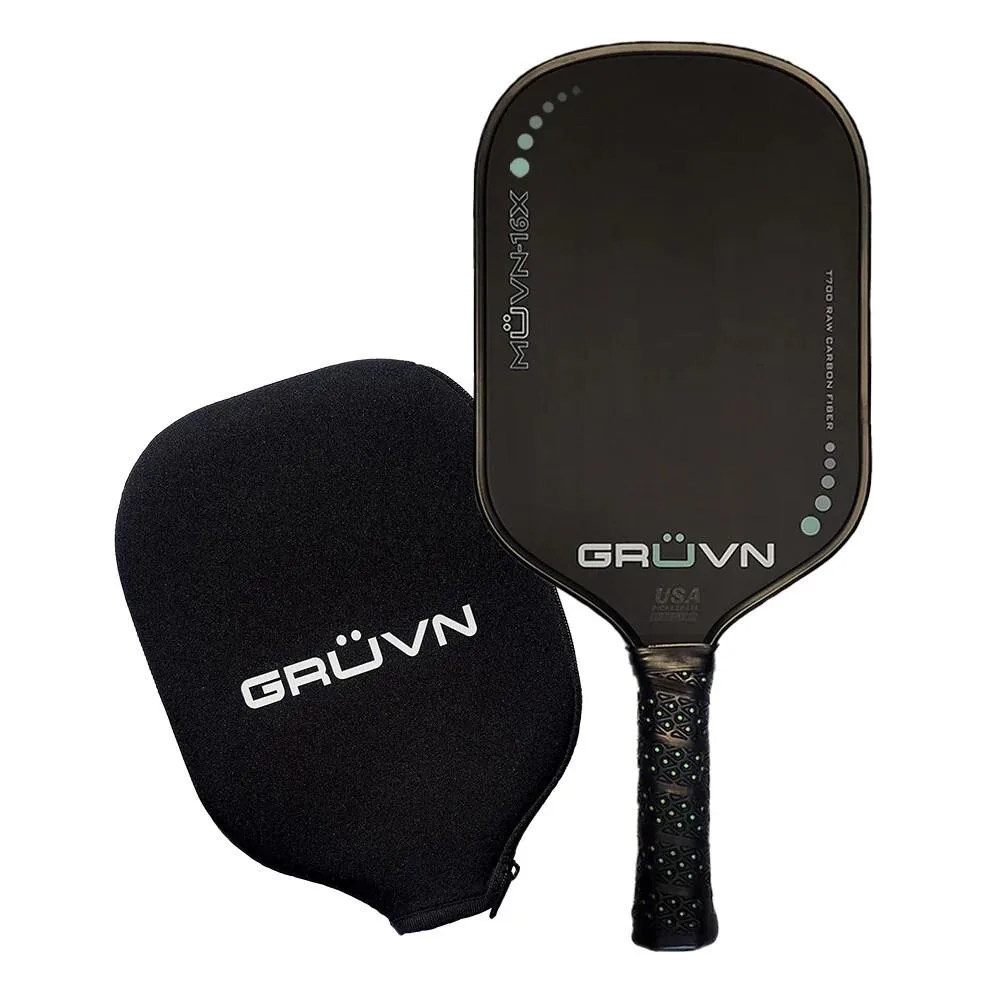GRUVN Muvn-16X Pickleball Paddle Size 16.5'' - Black/Mint Blue
