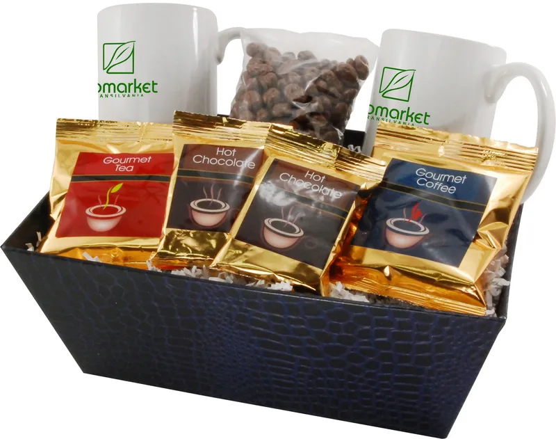Tray w/ Mugs and Mini Pretzels
