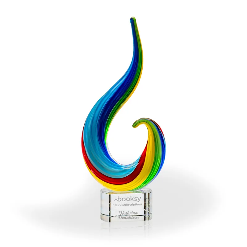 Brandon Art Glass Award - Clear Base