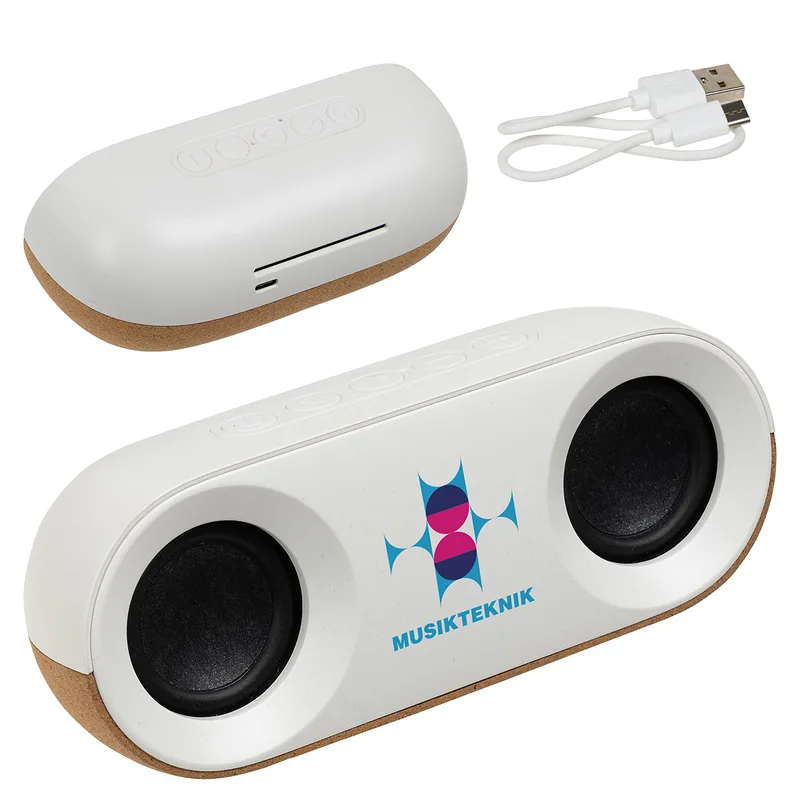Ovation 10W Stereo Speaker Made With FSC® Cork & Recycled Plastic