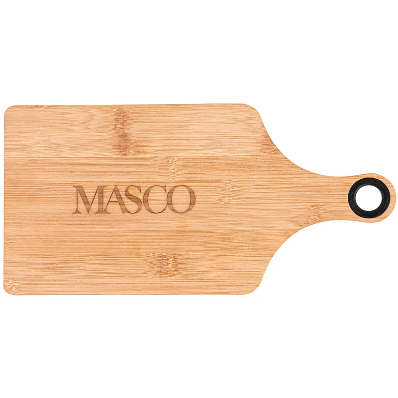 The Genoa 14-Inch Bamboo Cutting Board With Handle