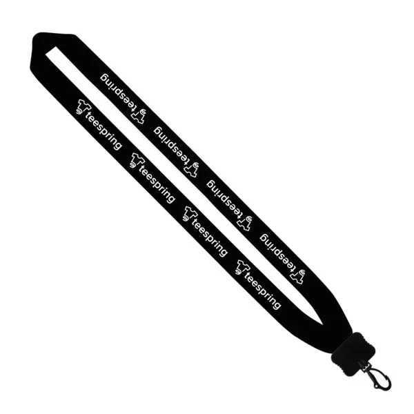 1" Cotton Lanyard with Plastic Clamshell & Swivel Snap Hook