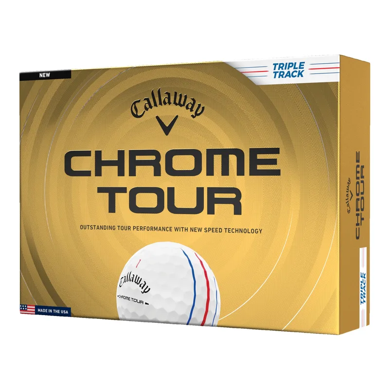 Callaway Chrome Tour Triple Track Golf Balls - White