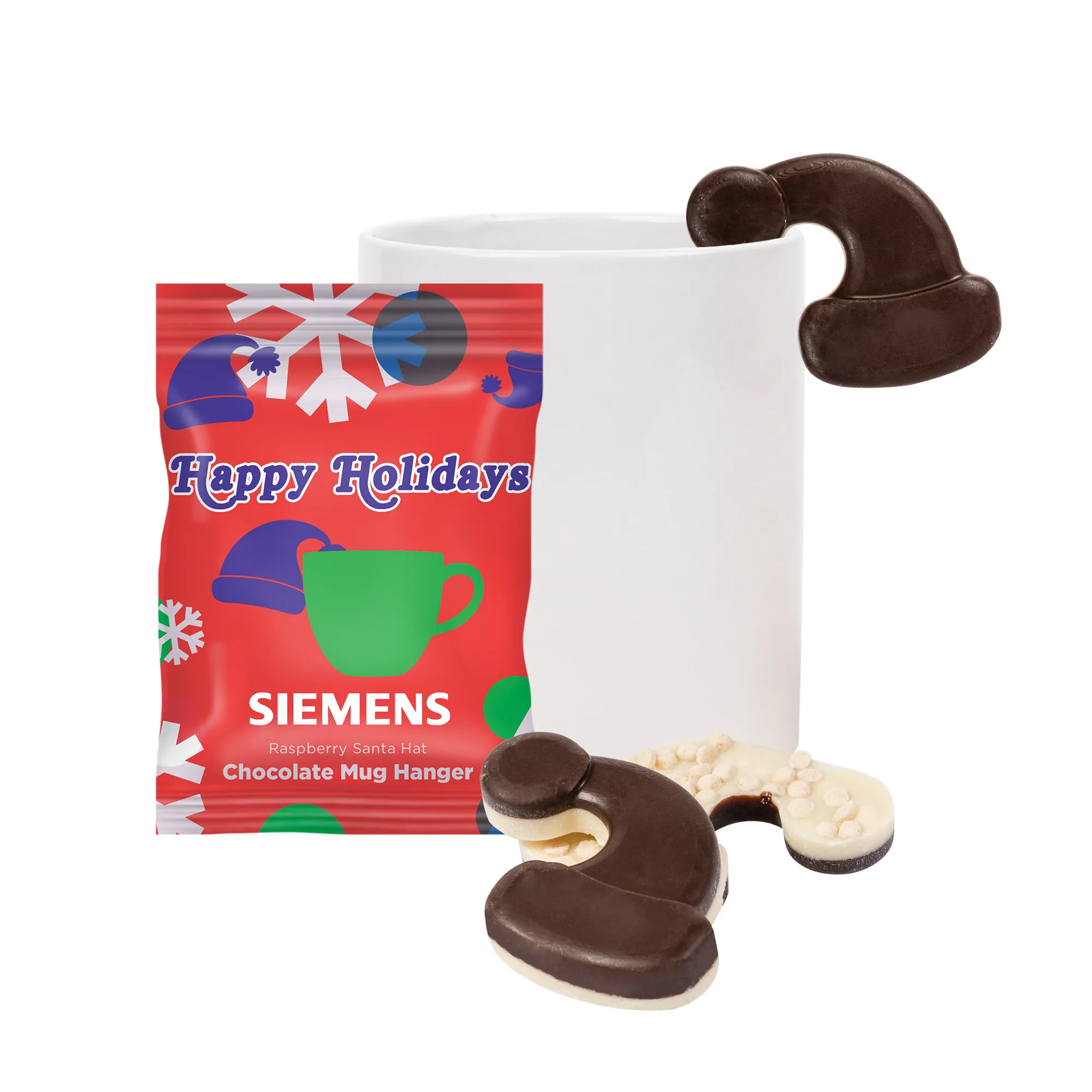 Holiday Mug Hanger- Raspberry Santa Hat view 4
