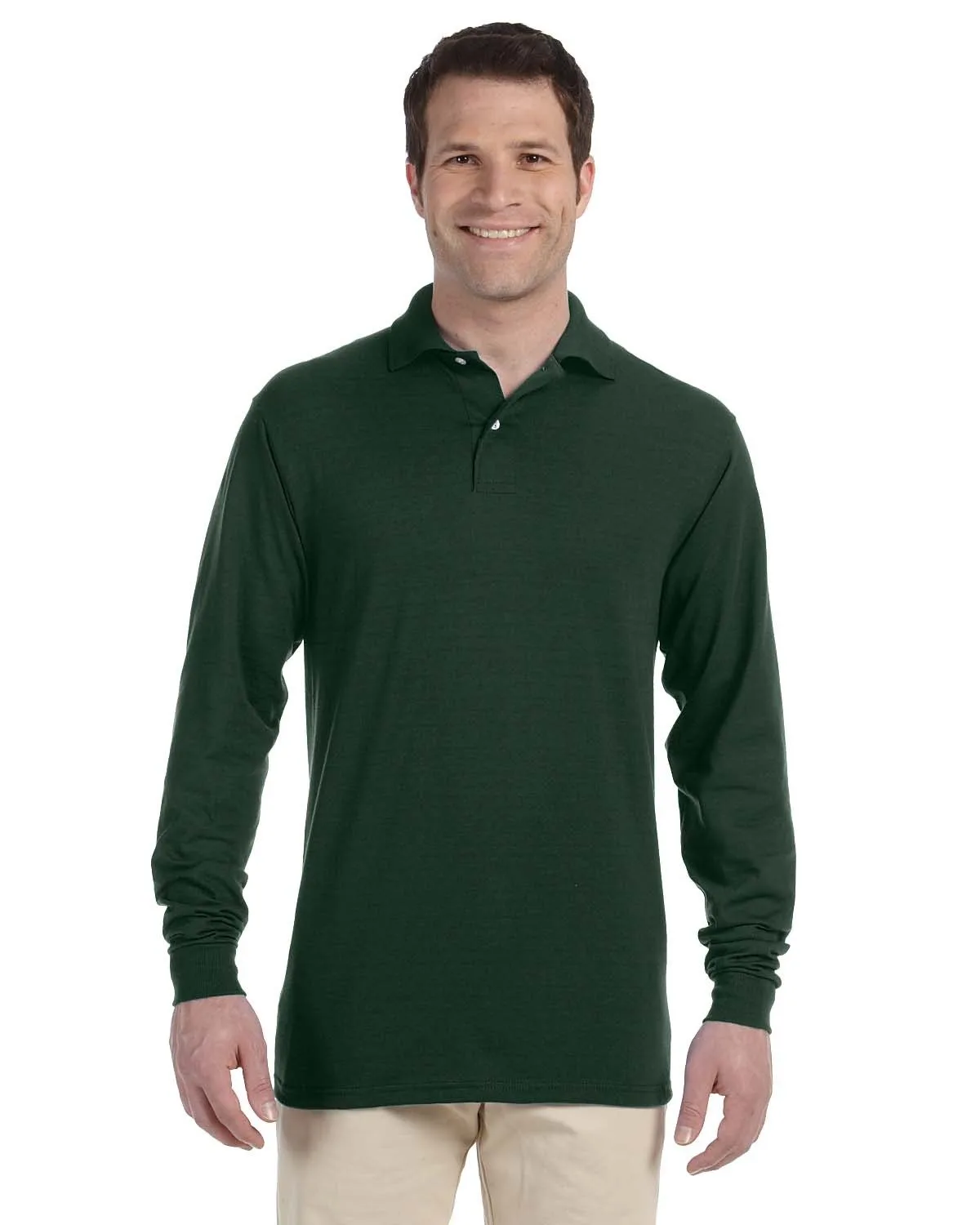 Jerzees Adult DRI-POWER® ACTIVE Long-Sleeve Jersey Polo view 2