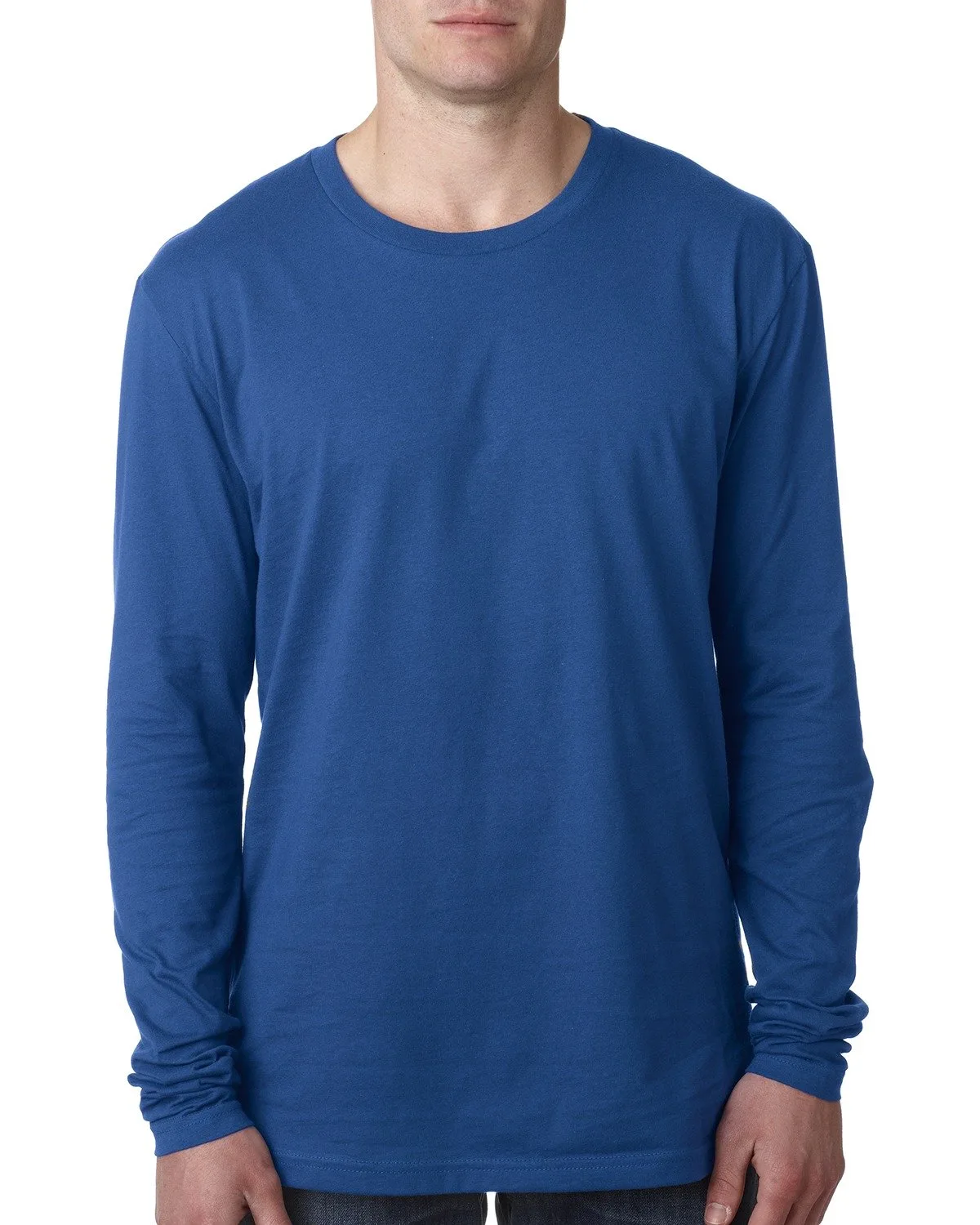 NEXT LEVEL APPAREL Men's Cotton Long-Sleeve Crew view 3