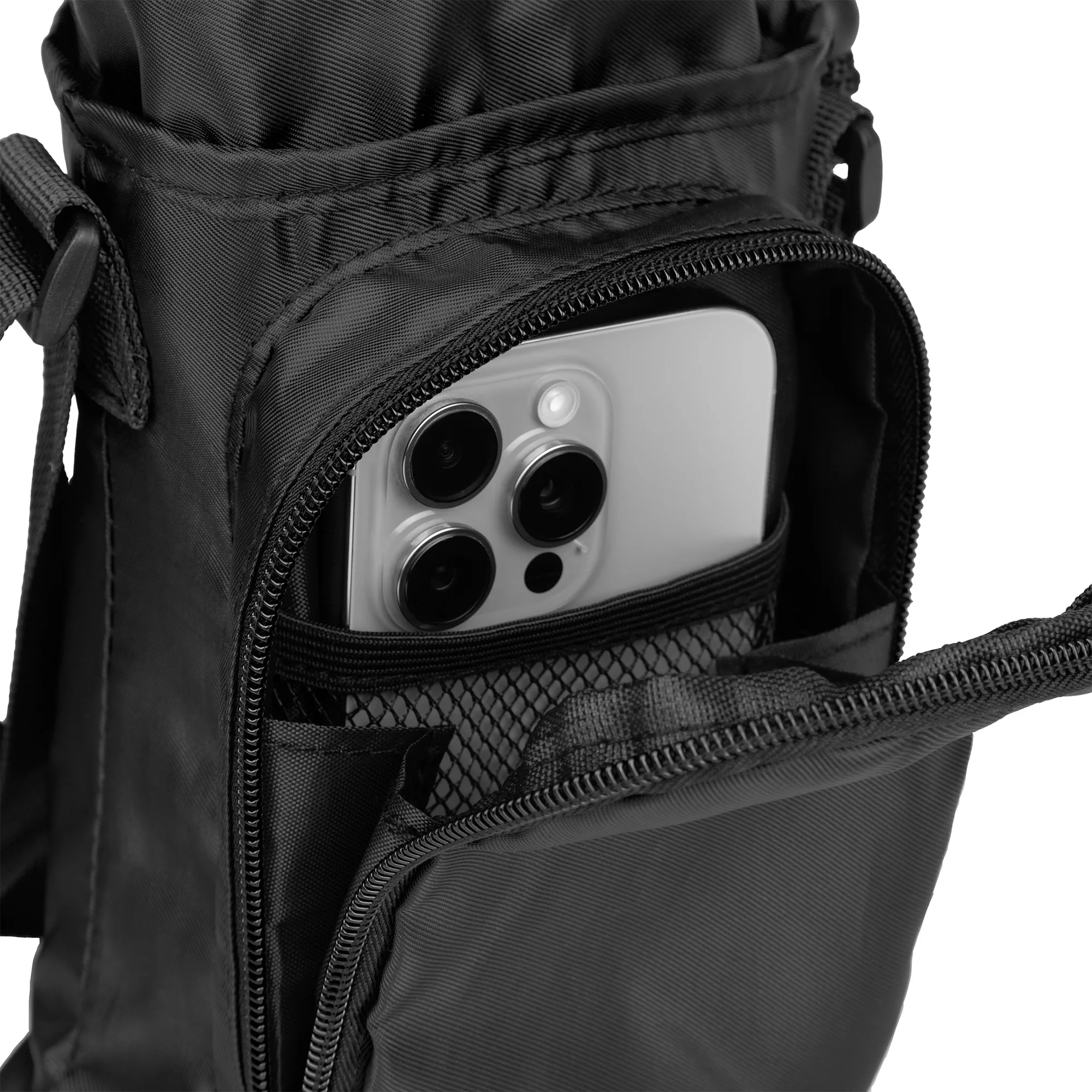 Black Blank Open Pocket View