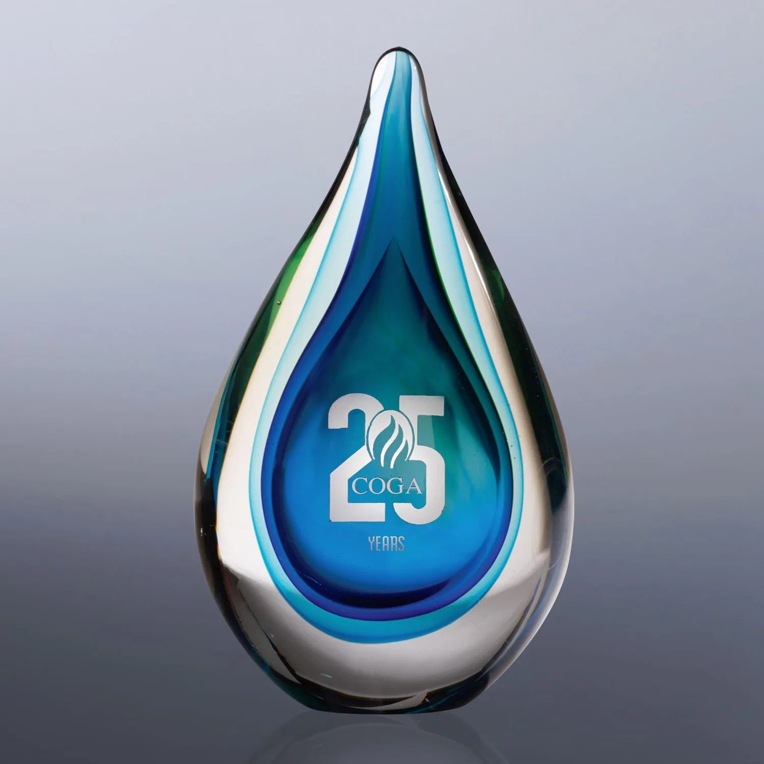 Fusion Art Glass Award w/ Black Base view 3
