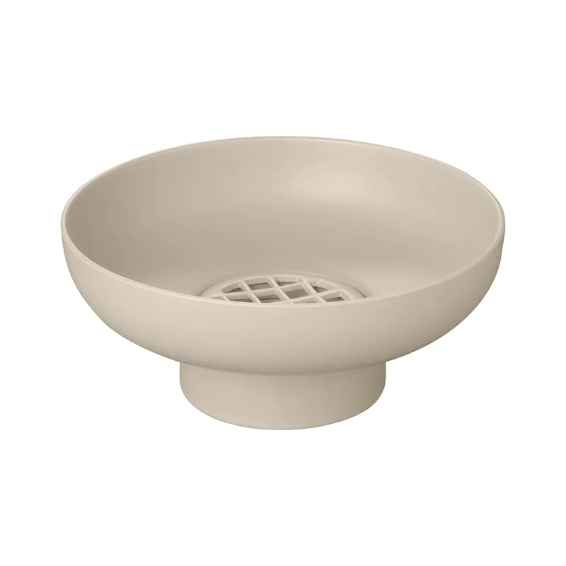 Blomus Miyabi Ceramic Vase - Low w/Flower Grid - Nomad Beige