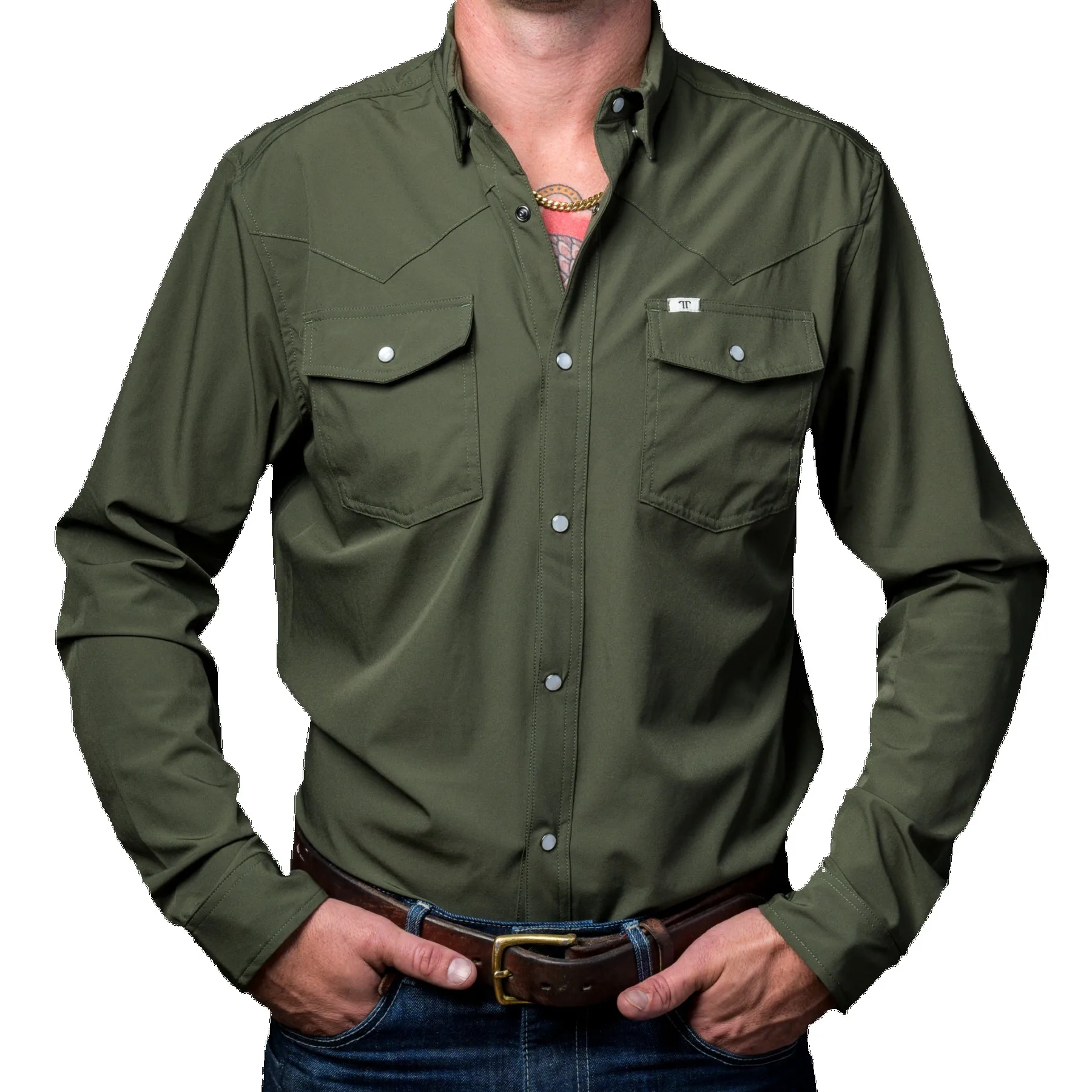 Men's Ferrell® Long Sleeve Snap Shirt view 2