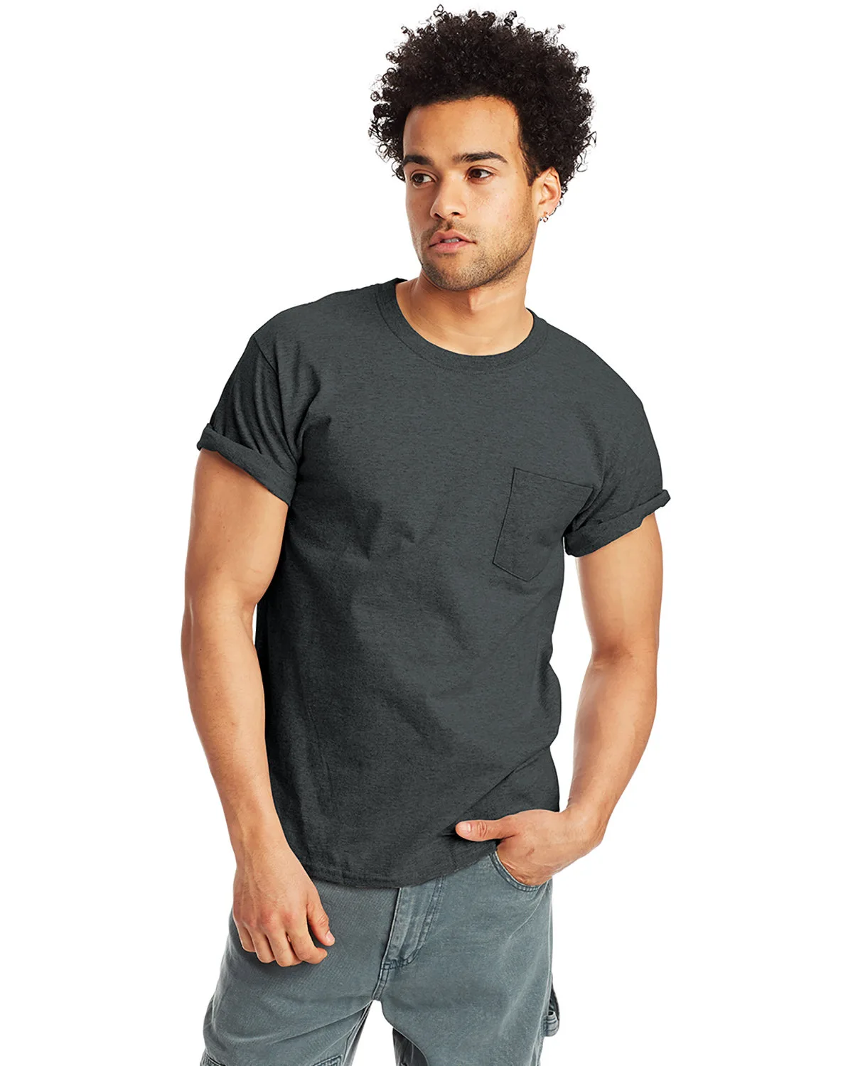 Hanes Printables Men's Authentic-T Pocket T-Shirt view 3